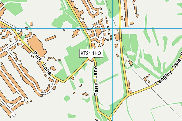 KT21 1HQ map - OS VectorMap District (Ordnance Survey)