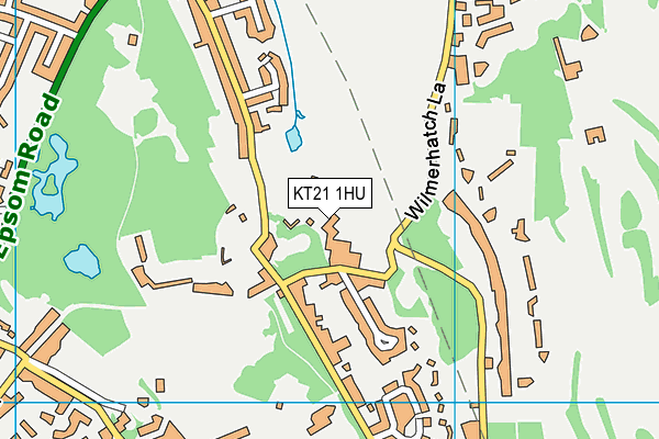 KT21 1HU map - OS VectorMap District (Ordnance Survey)