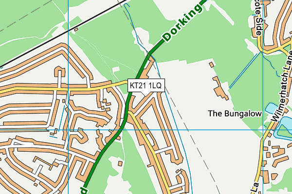 KT21 1LQ map - OS VectorMap District (Ordnance Survey)