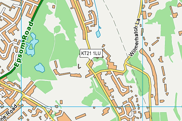 KT21 1LU map - OS VectorMap District (Ordnance Survey)