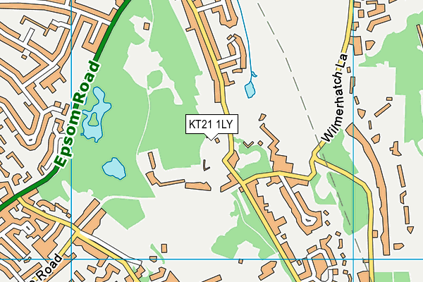 KT21 1LY map - OS VectorMap District (Ordnance Survey)