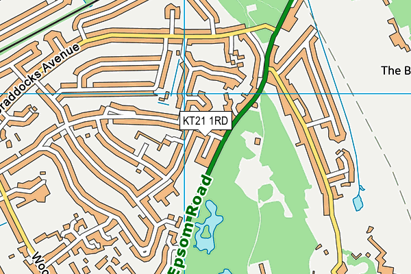 KT21 1RD map - OS VectorMap District (Ordnance Survey)