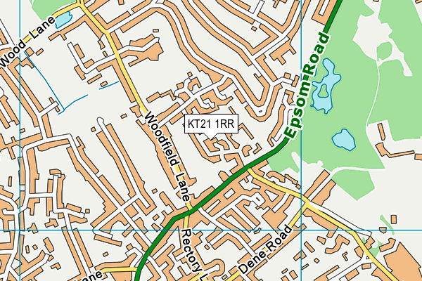 KT21 1RR map - OS VectorMap District (Ordnance Survey)