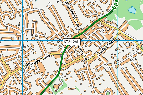 KT21 2AL map - OS VectorMap District (Ordnance Survey)