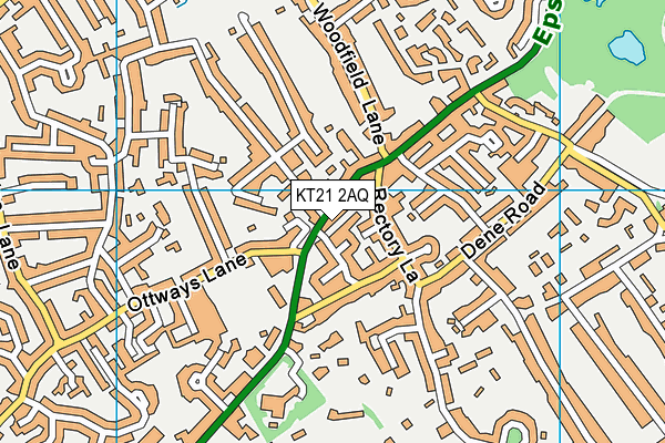 KT21 2AQ map - OS VectorMap District (Ordnance Survey)