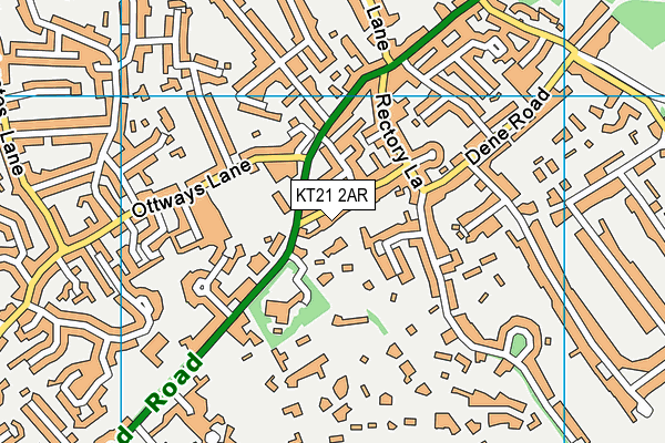 KT21 2AR map - OS VectorMap District (Ordnance Survey)