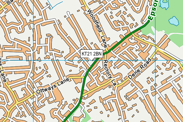 KT21 2BN map - OS VectorMap District (Ordnance Survey)