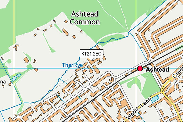 KT21 2EQ map - OS VectorMap District (Ordnance Survey)