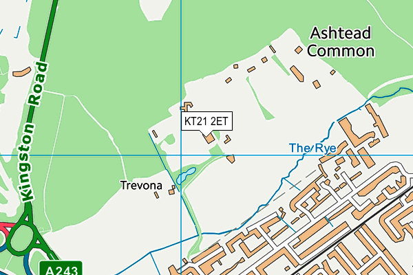 KT21 2ET map - OS VectorMap District (Ordnance Survey)