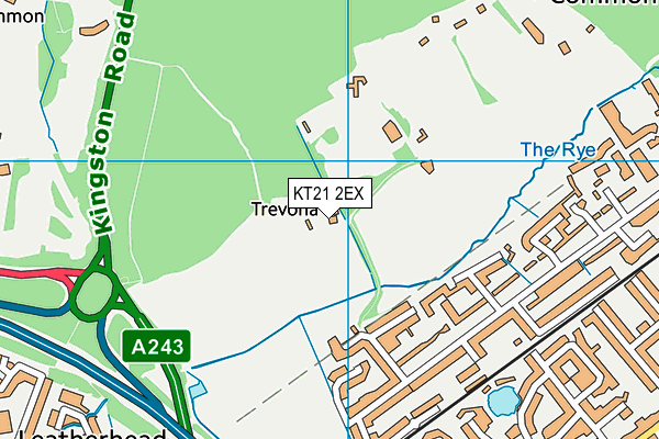 KT21 2EX map - OS VectorMap District (Ordnance Survey)
