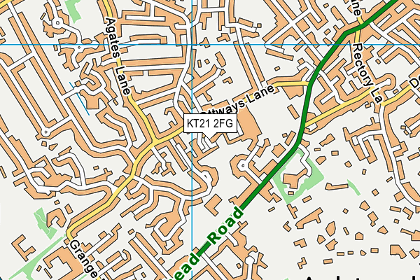 KT21 2FG map - OS VectorMap District (Ordnance Survey)