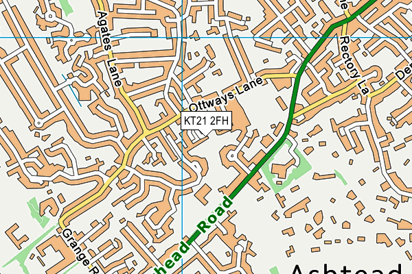 KT21 2FH map - OS VectorMap District (Ordnance Survey)