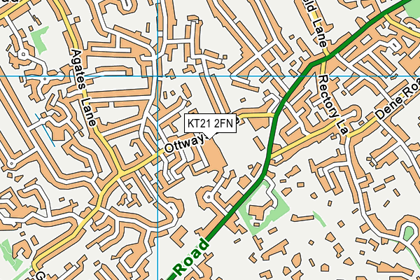 KT21 2FN map - OS VectorMap District (Ordnance Survey)