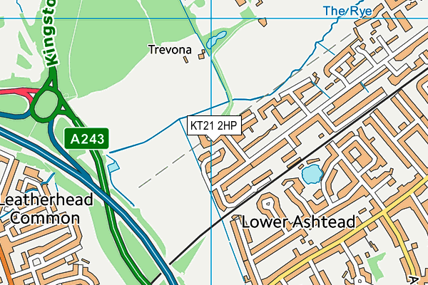 KT21 2HP map - OS VectorMap District (Ordnance Survey)