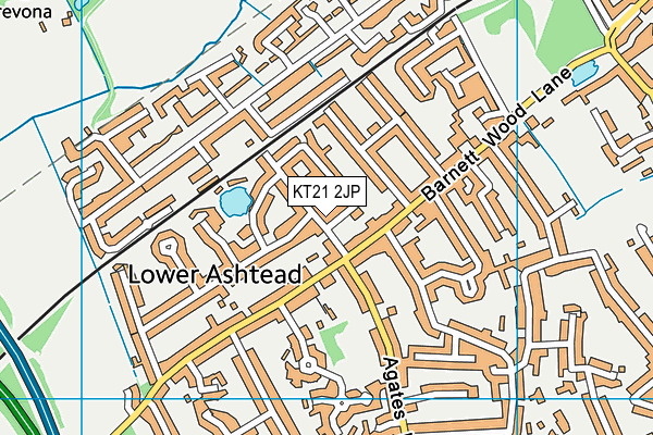 KT21 2JP map - OS VectorMap District (Ordnance Survey)