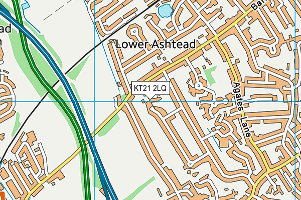 KT21 2LQ map - OS VectorMap District (Ordnance Survey)