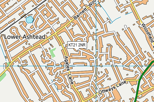 KT21 2NR map - OS VectorMap District (Ordnance Survey)
