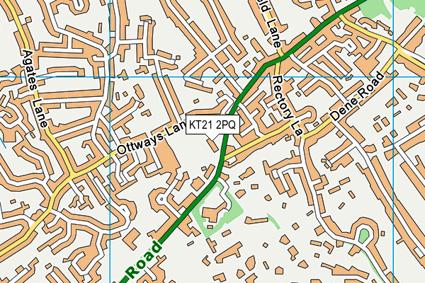 KT21 2PQ map - OS VectorMap District (Ordnance Survey)