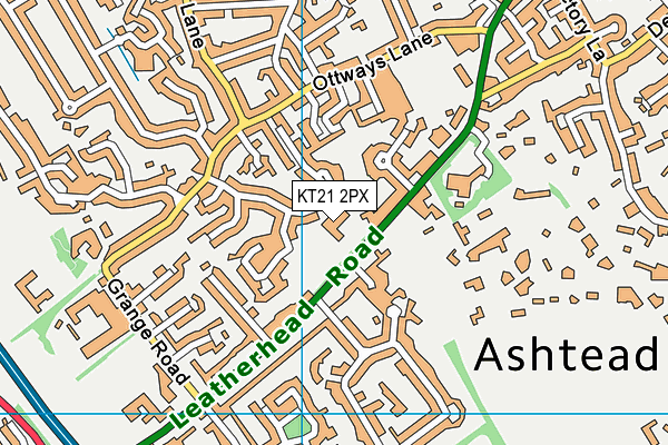 West Ashtead Primary School map (KT21 2PX) - OS VectorMap District (Ordnance Survey)