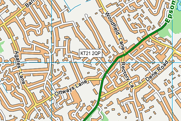 KT21 2QP map - OS VectorMap District (Ordnance Survey)