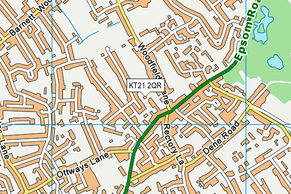 KT21 2QR map - OS VectorMap District (Ordnance Survey)
