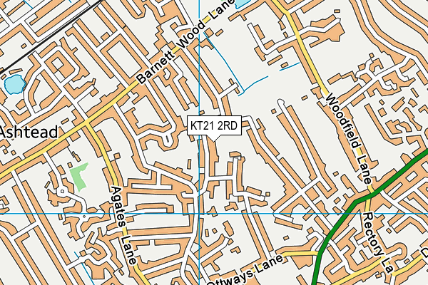 KT21 2RD map - OS VectorMap District (Ordnance Survey)