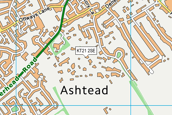 KT21 2SE map - OS VectorMap District (Ordnance Survey)