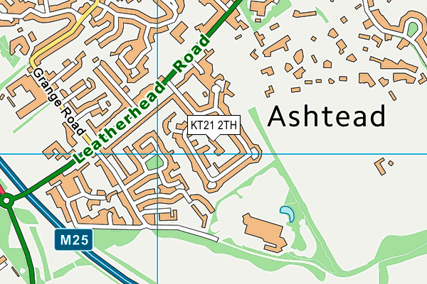KT21 2TH map - OS VectorMap District (Ordnance Survey)