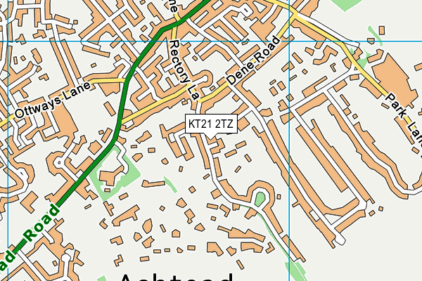 KT21 2TZ map - OS VectorMap District (Ordnance Survey)
