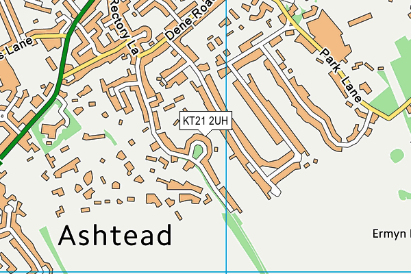 KT21 2UH map - OS VectorMap District (Ordnance Survey)