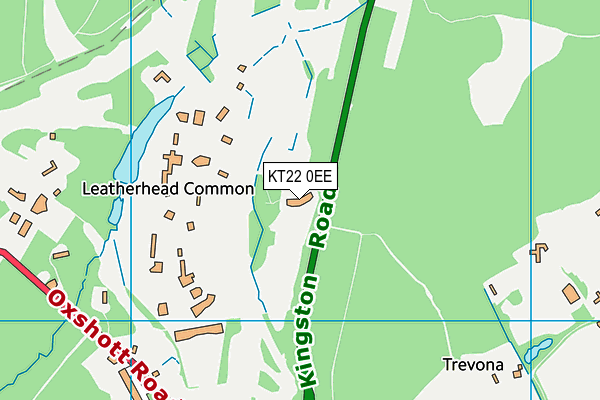 Leatherhead Golf Club map (KT22 0EE) - OS VectorMap District (Ordnance Survey)