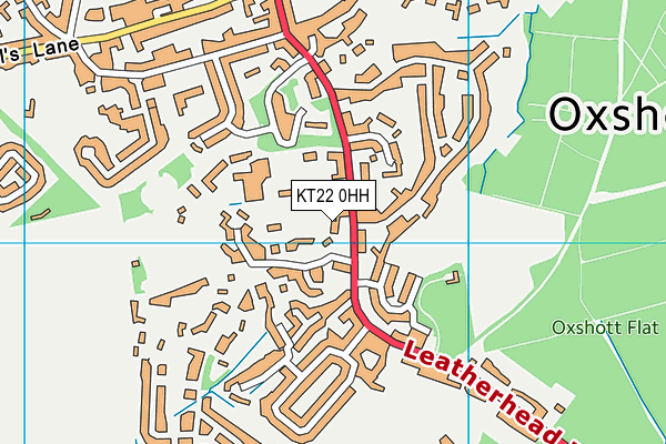 KT22 0HH map - OS VectorMap District (Ordnance Survey)