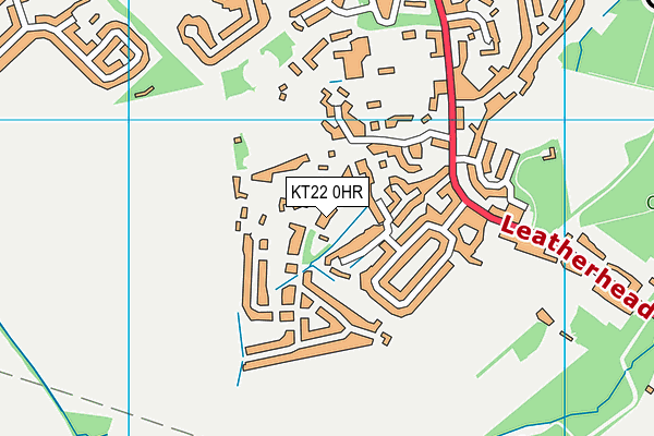 KT22 0HR map - OS VectorMap District (Ordnance Survey)