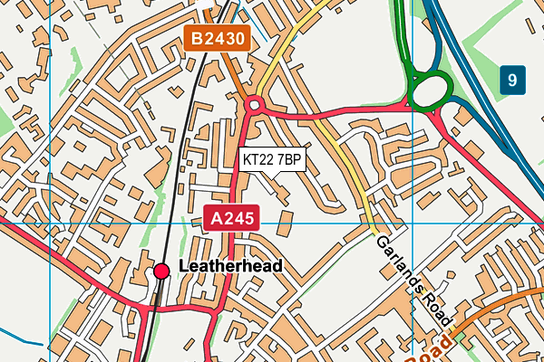 Leatherhead Trinity School and Nursery map (KT22 7BP) - OS VectorMap District (Ordnance Survey)