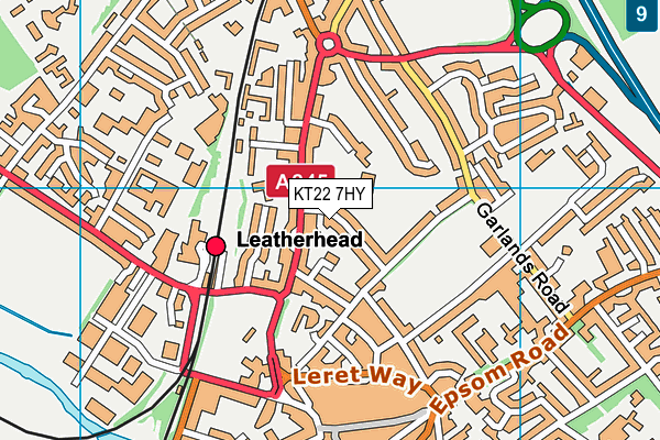 Map of RANDOLPH COURT (LEATHERHEAD) LIMITED at district scale