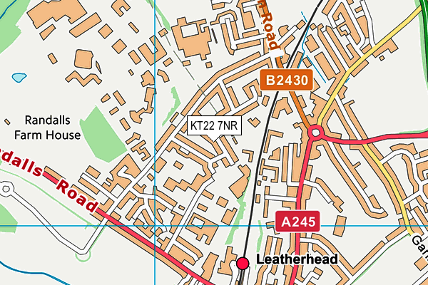 KT22 7NR map - OS VectorMap District (Ordnance Survey)