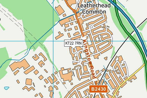 KT22 7RN map - OS VectorMap District (Ordnance Survey)