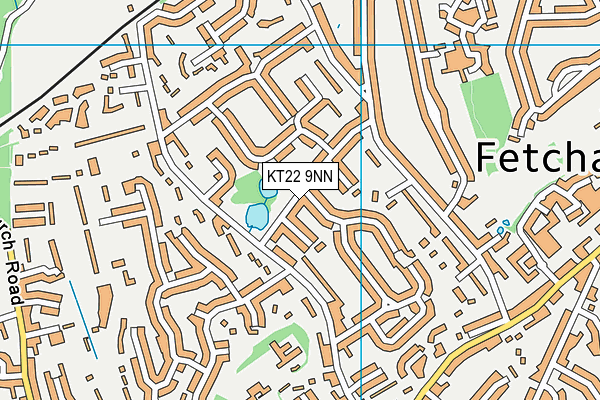 KT22 9NN map - OS VectorMap District (Ordnance Survey)