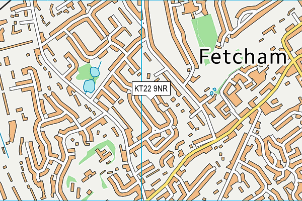 KT22 9NR map - OS VectorMap District (Ordnance Survey)