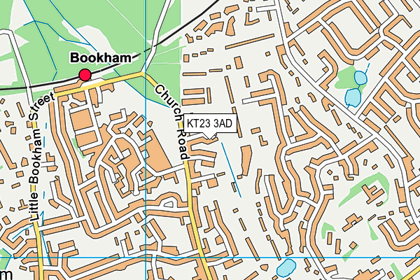 KT23 3AD map - OS VectorMap District (Ordnance Survey)