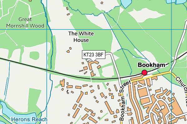 KT23 3BF map - OS VectorMap District (Ordnance Survey)