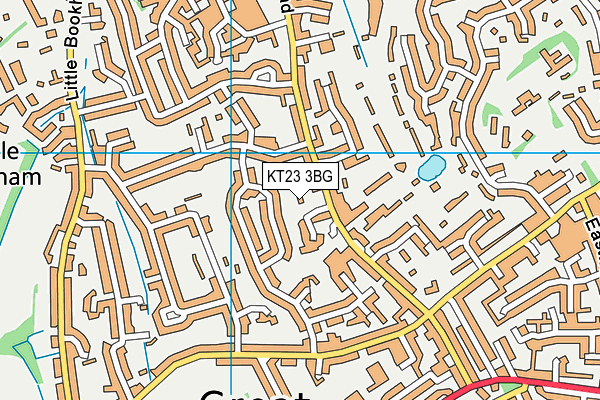 KT23 3BG map - OS VectorMap District (Ordnance Survey)