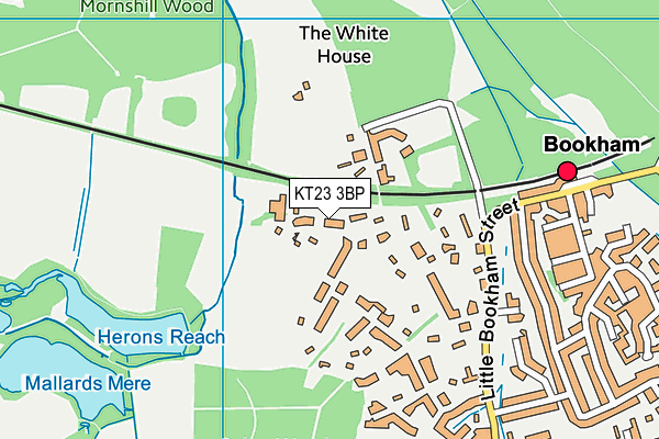 KT23 3BP map - OS VectorMap District (Ordnance Survey)