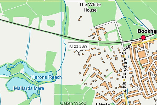 KT23 3BW map - OS VectorMap District (Ordnance Survey)