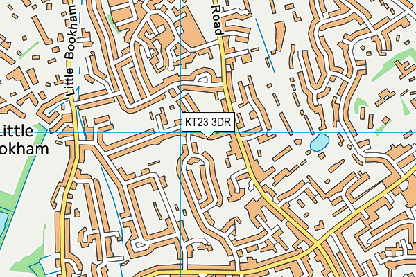 KT23 3DR map - OS VectorMap District (Ordnance Survey)