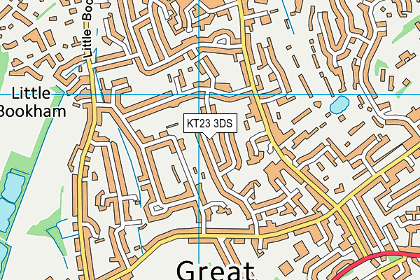 KT23 3DS map - OS VectorMap District (Ordnance Survey)