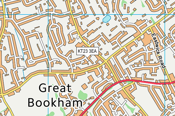 KT23 3EA map - OS VectorMap District (Ordnance Survey)
