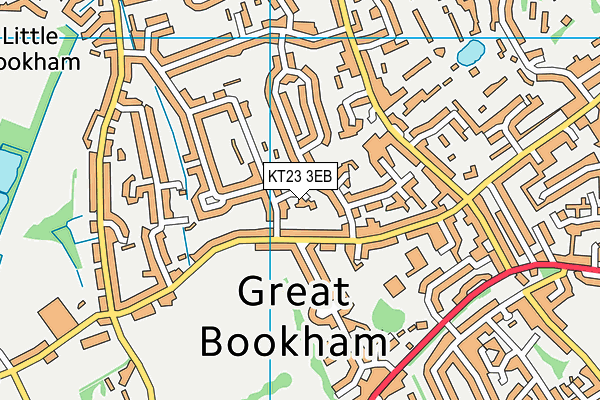 KT23 3EB map - OS VectorMap District (Ordnance Survey)