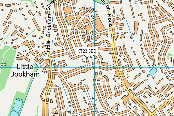 KT23 3ED map - OS VectorMap District (Ordnance Survey)