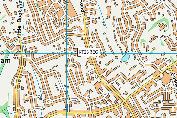 KT23 3EG map - OS VectorMap District (Ordnance Survey)